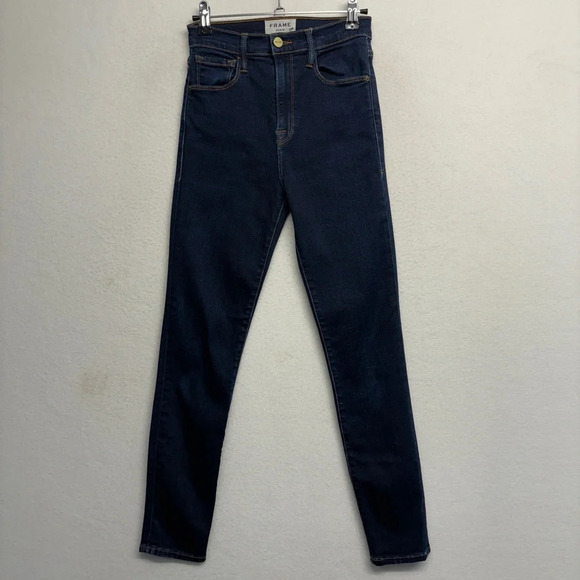 Frame Jeans Ali High Rise Cigarette 25 Dark Wash - Picture 1 of 8